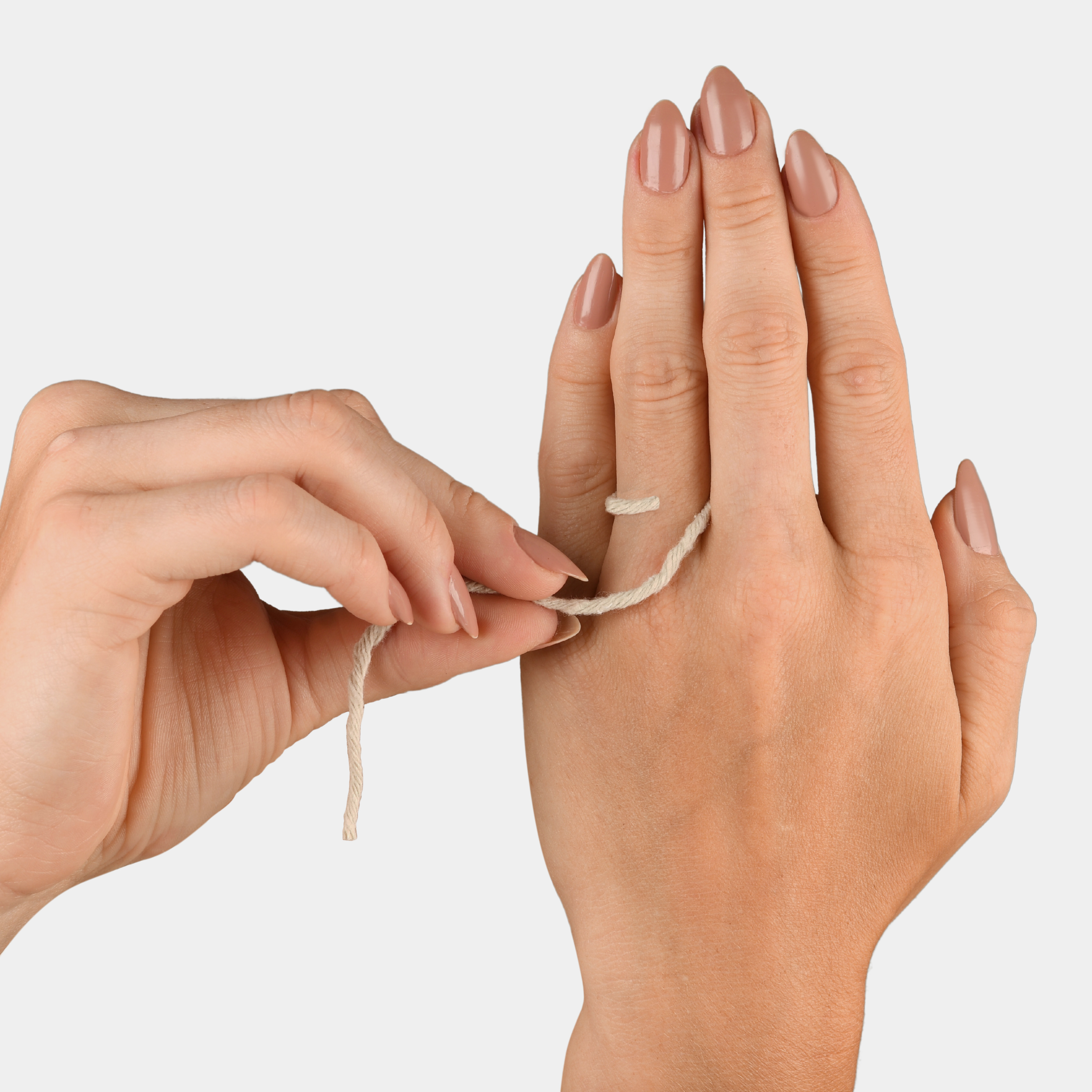 Passo 1: medir com a linha